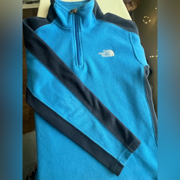 The North Face Boys M 10/12 Blue Fleece 1/4 Zip Pullover - Picture 10 of 12